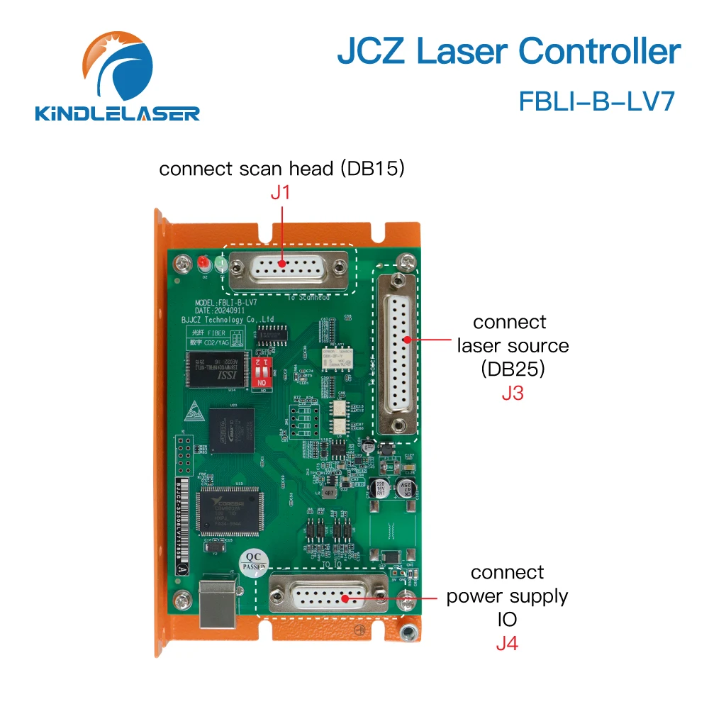 Kindlelaser BJJCZ Controller SZLI-B-LV4A and FBLI-B-LV7 Fiber CO2