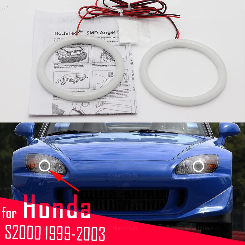 Ultra Bright Day Light Drl Cotton Angel Eyes Demon Eyes Kit Warm White Halo Ring Per Honda S2000 1999 - 2003 Accessori Per Auto