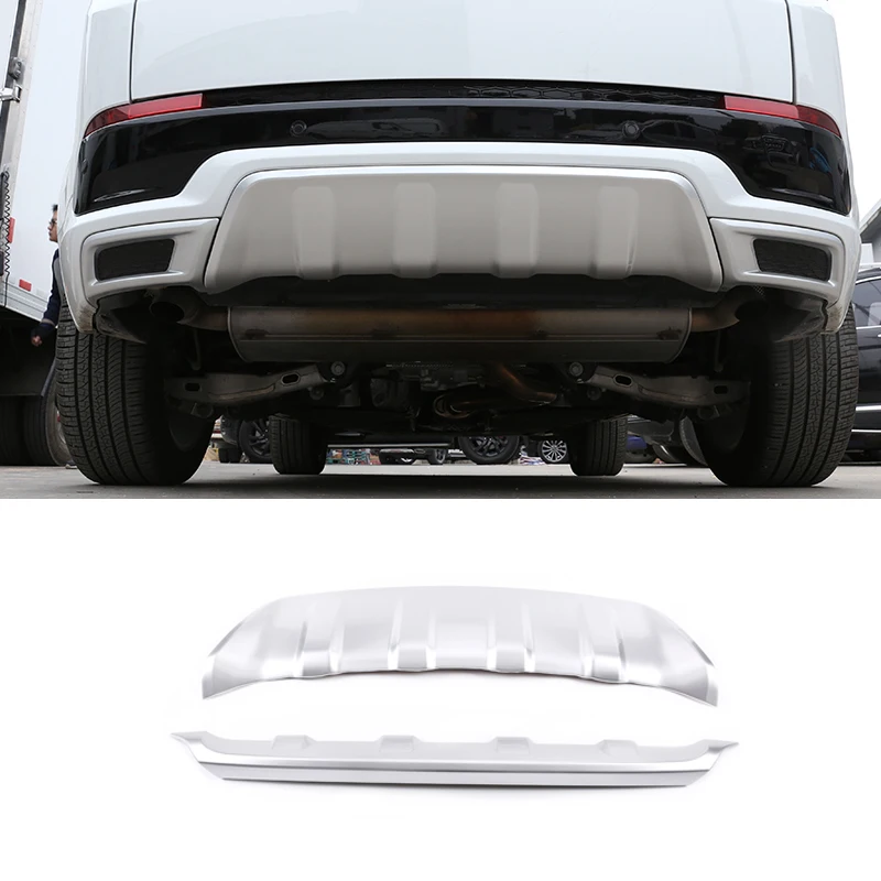 

For 2020 Land Rover Discovery Sport ABS Black Car Styling Front And Rear Bumper Lips Cover Trim Car Exterior Trim Accessories