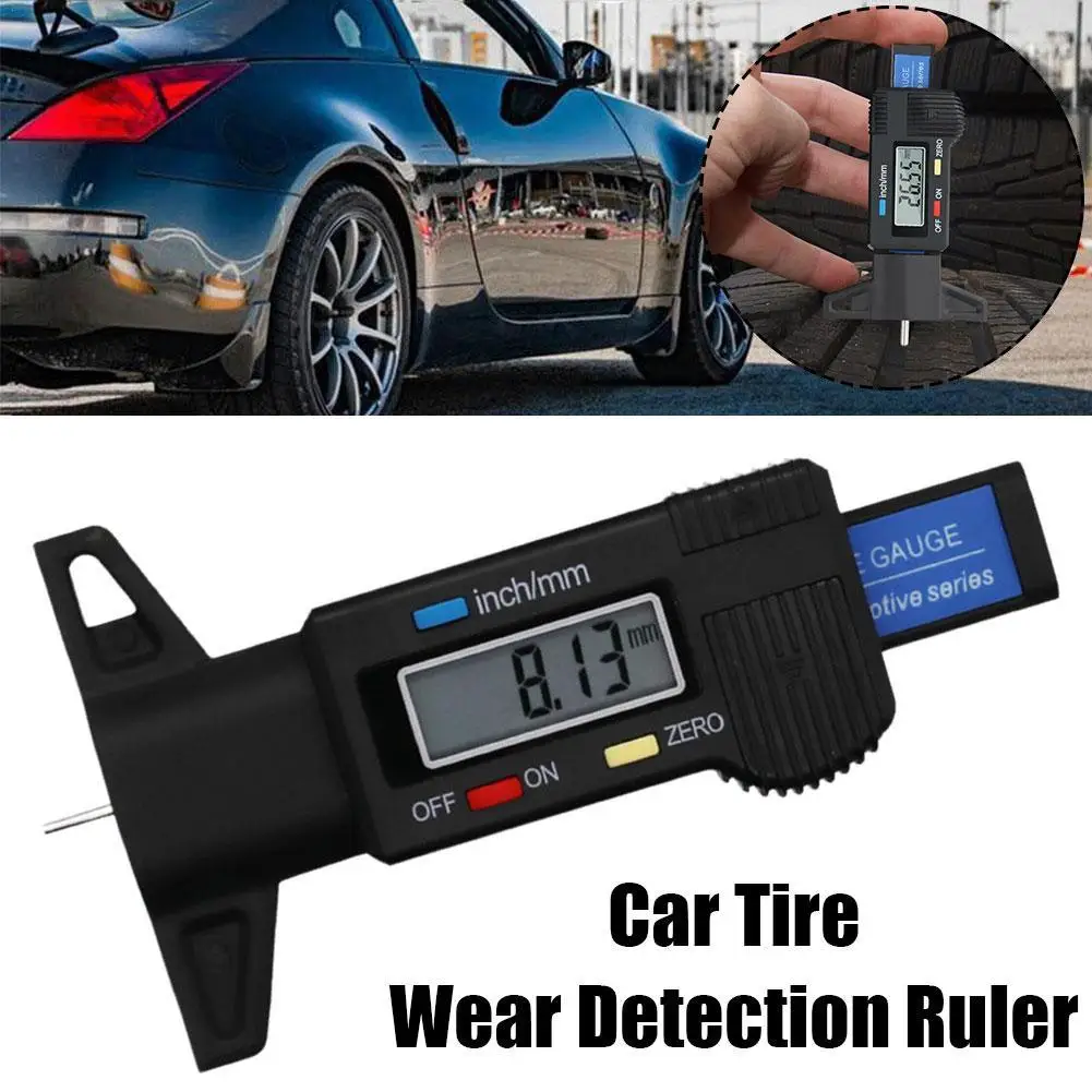 

1pcs Car Digital Tire Tread Depth Tester Gauge Thickness Gauge For Checking Led Display Tire Monitoring System new