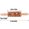 1pc 10inch Wooden Embossed Rolling Pin With Coffee Maker Lemon Flower Pattern ELK For Pastry Baking Tools 5