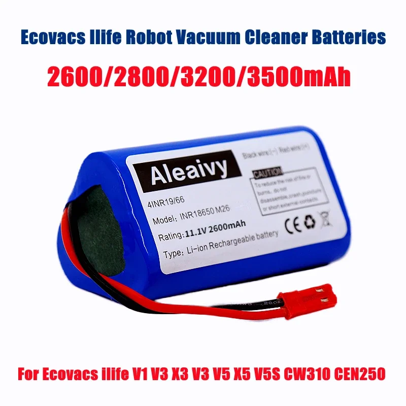 

Original 2600/3200/3500mAh 11.1v Replacement Battery For Ecovacs ilife V1 V3 X3 V3 V5 X5 V5S CW310 CEN250 Robot Cleaner Parts