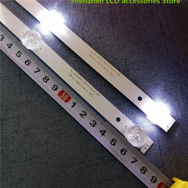 for 6Leds HL-00320A30-0601S-07 A1 2 6 silver IP-LE32/495523 LCD TV backlight bar  575mm   6lamp   6V   100%NEW 2