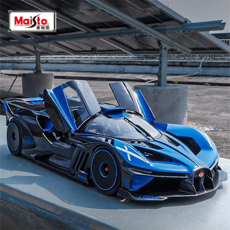 

Модель спортивного автомобиля MAISTO 1:24 Bugatti Bolide из сплава, литой металлический игрушечный гоночный автомобиль, модель высокой имитации, Коллекционные детские подарки