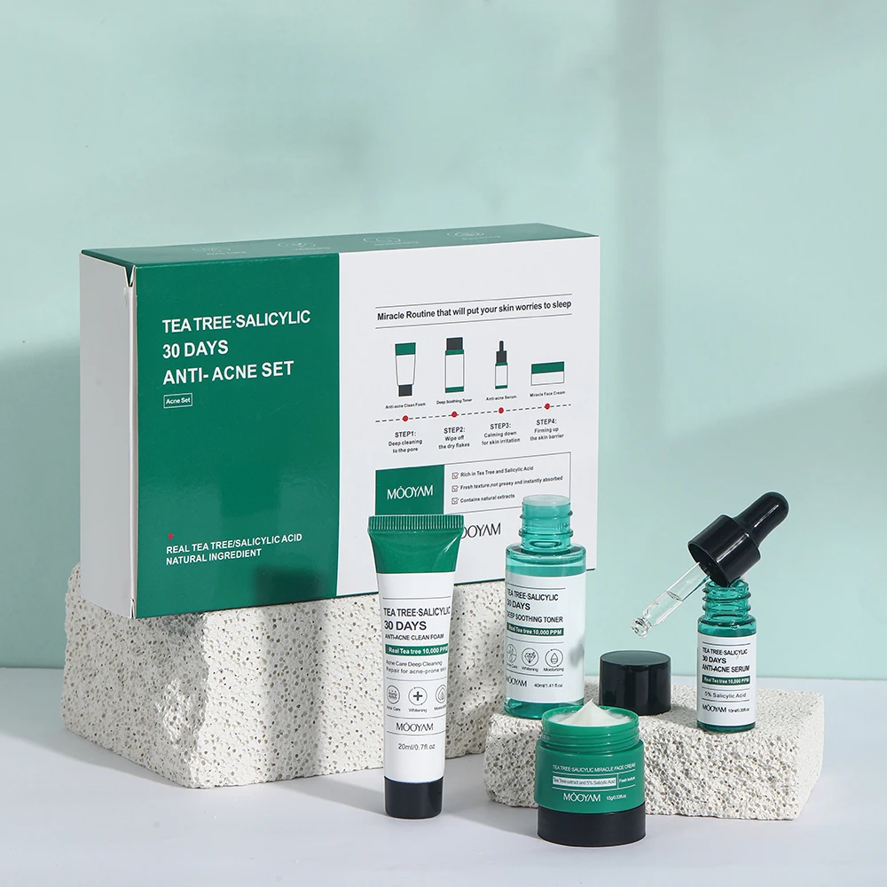 Skincare Kit Facial Cleanser Toner Serum Cream Face Care Gift Set
