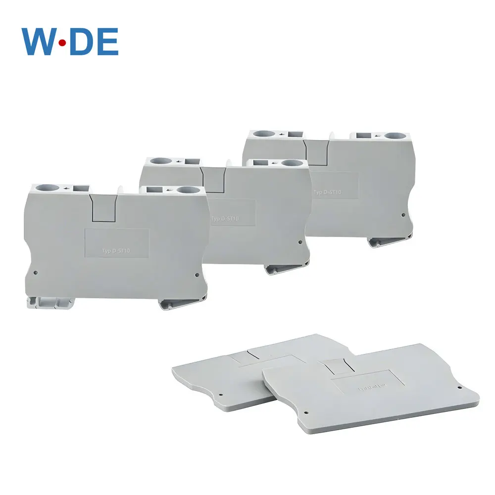 100 Pezzi D-St10 Coperchio Terminale Per Tappo Piastra Morsettiera Guida Din St-10