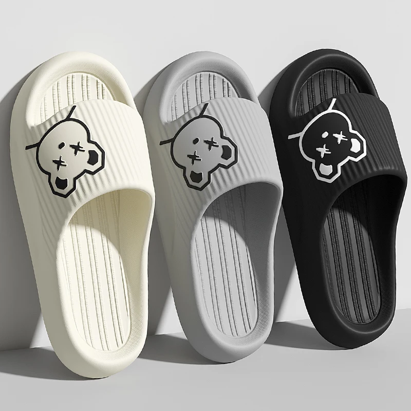 Summer Women Men Slippers Sandals Beach Slides Flip Flops Cartoon Thick Flat Platform Girl Unisex Bath Ladies Shoes Zapatillas 4