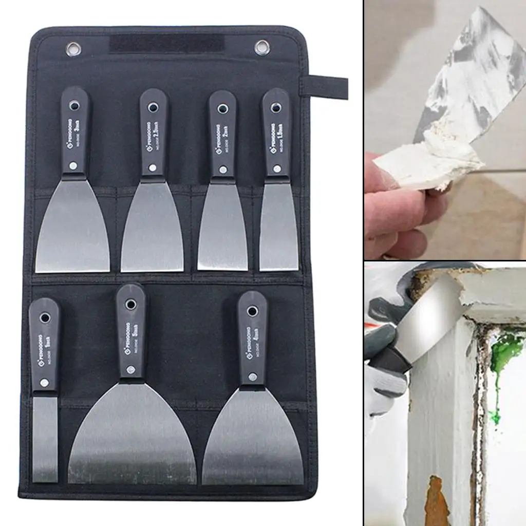 Steel Putty Scrapers, Paint Remover Tool Bag Scraper Tool Spackle Home ...