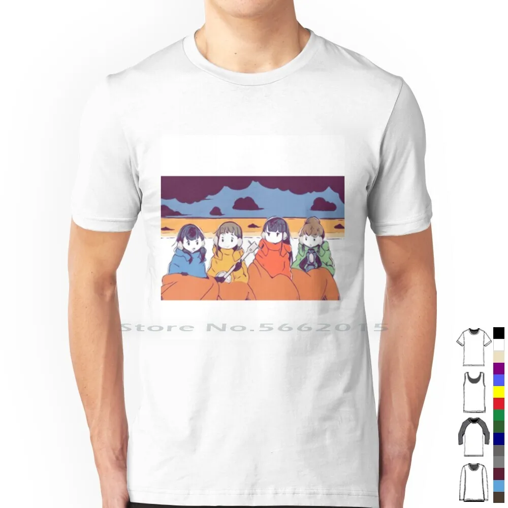 A Place Further Than The Universe  Sora Yori Mo Tooi Basho-Main Characters  ( Sketch ) T Shirt 100% Cotton Sora Yori Mo Tooi