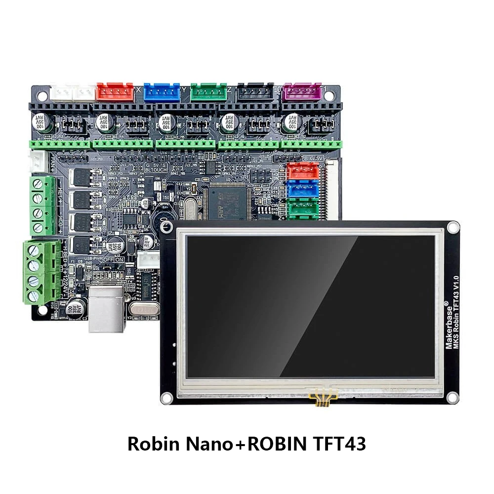 3D 프린터 부품 Makerbase MKS Robin Nano V1.2, 32 비트 제어 보드, Robin TFT35 TFT43 터치 스크린 지지대 Marlin