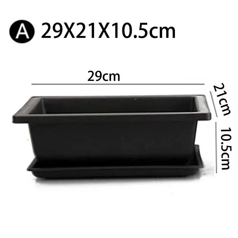 Container Flower Pot Holder Living Room Nursery Plastic Rectangle Reusable Saucer Antique Balcony Bonsai Garden