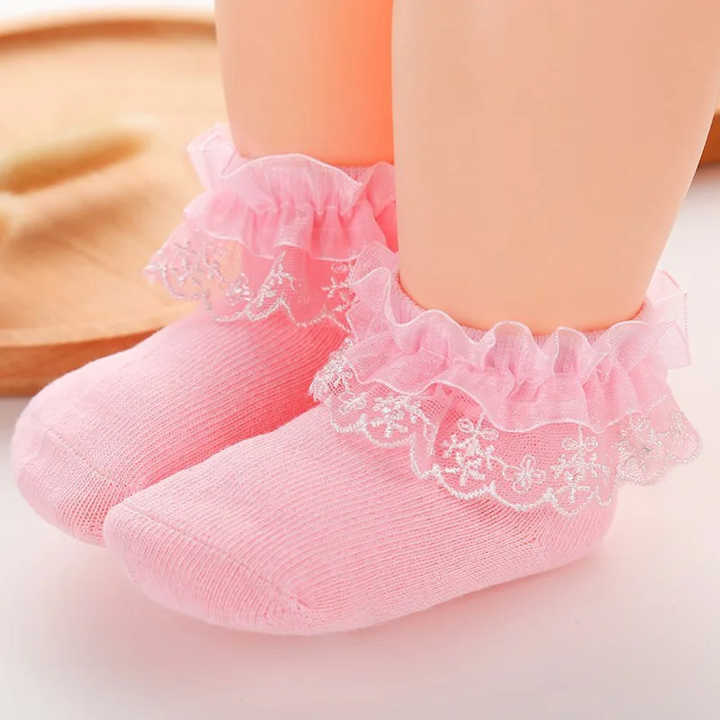 0-1Y Newborn Infant Toddler Baby Socks Girls Kids Princess Bowknot Lace Floral Short Socks Cotton Ruffle Frilly Trim Ankle cotton socks kids socks baby socks girls socks