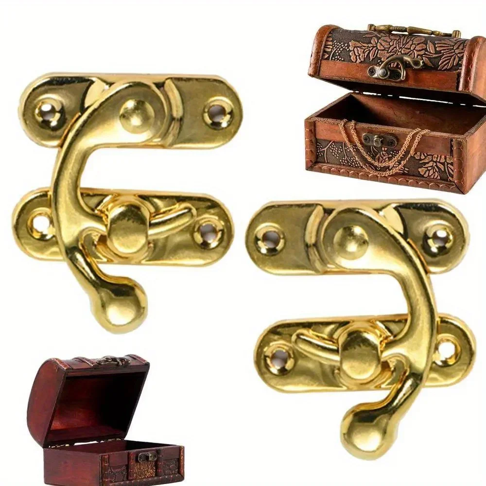 Toggle Latches Wooden Box Toggle Latch Hasp Hook Lock Closure for Jewelry Chest Gift Wine Case Leather Bag Handbag Suitcase with Screw 12pcs
