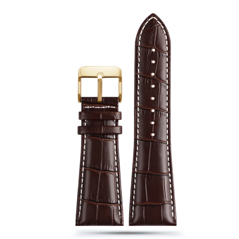 Large Width Genuine Leather Watch Strap