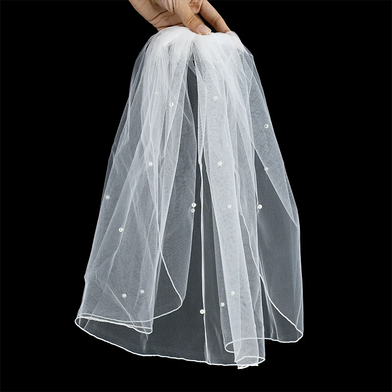 Chstarina Velo da Sposa, Velo Corto per Sposa, Veli da Sposa con Pettine, Veli da Sposa, Velo da Donna,Copricapo da Sposa, Accessori da Sposa per Festa, Matrimonio, Donne, Ragazze