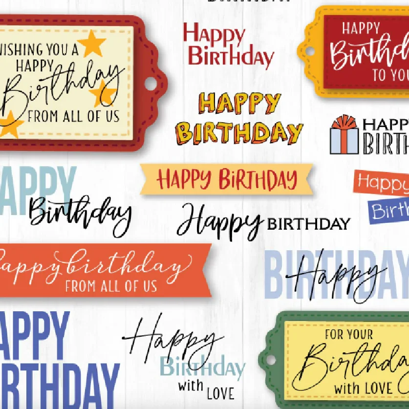 Clear Stamps English Happy Birthday Transparent Silicone Stamp/Seal for DIY Scrapbooking/Photo album Decorative