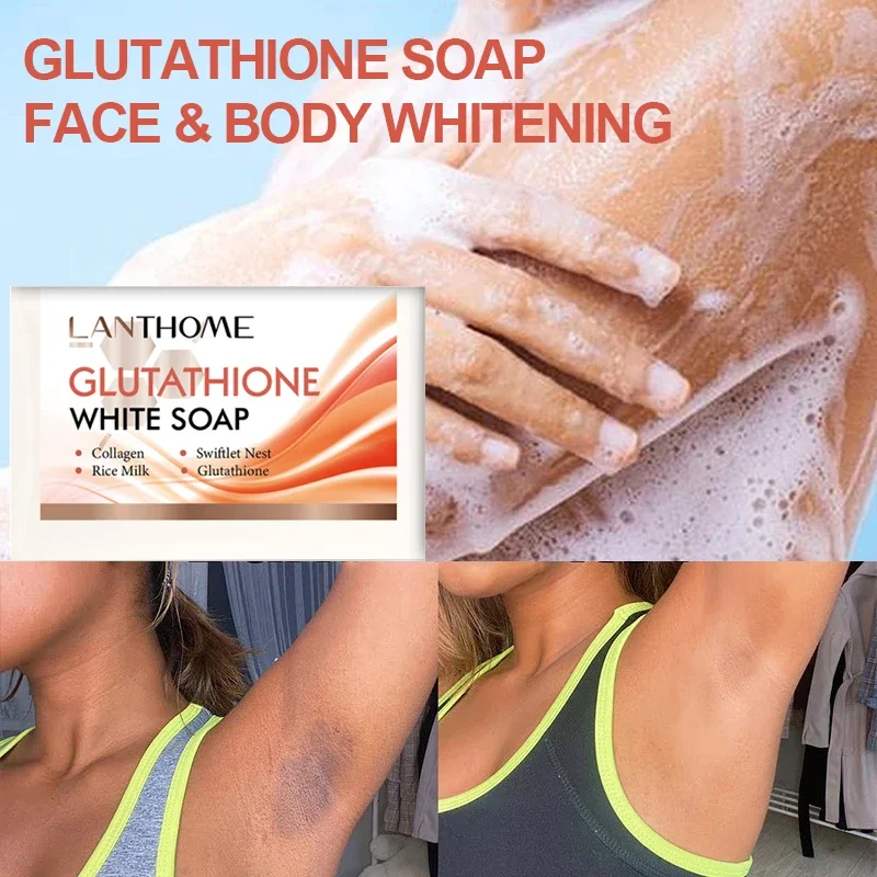 

Sdatter Glutathione Skin Whitening Soap Hand Soap Lighten Dark Underarm Leg Remove Dead Skin Lightening Brightening Face Glowing