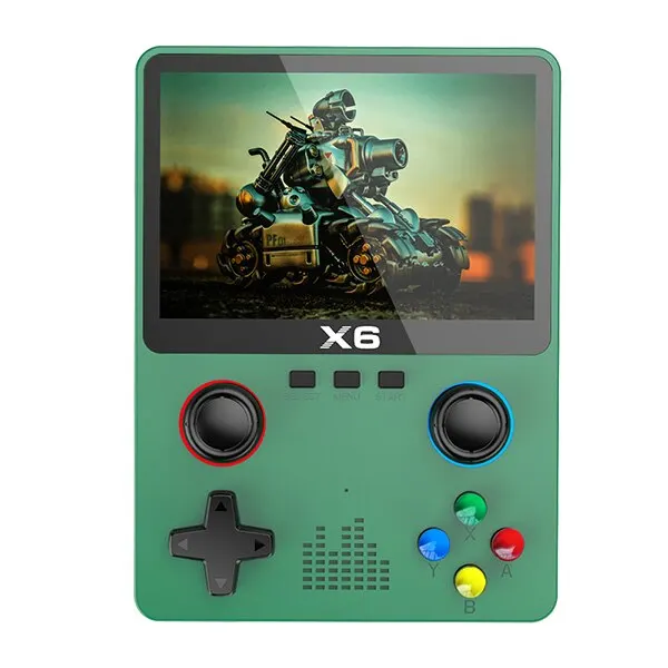 thumbnail image 1 of Consola de videojuegos GBA con pantalla IPS de 3,5 pulgadas X6, nueva, 2023, con doble joystick y 11 simuladores, para niños, regalos, 1 of 5