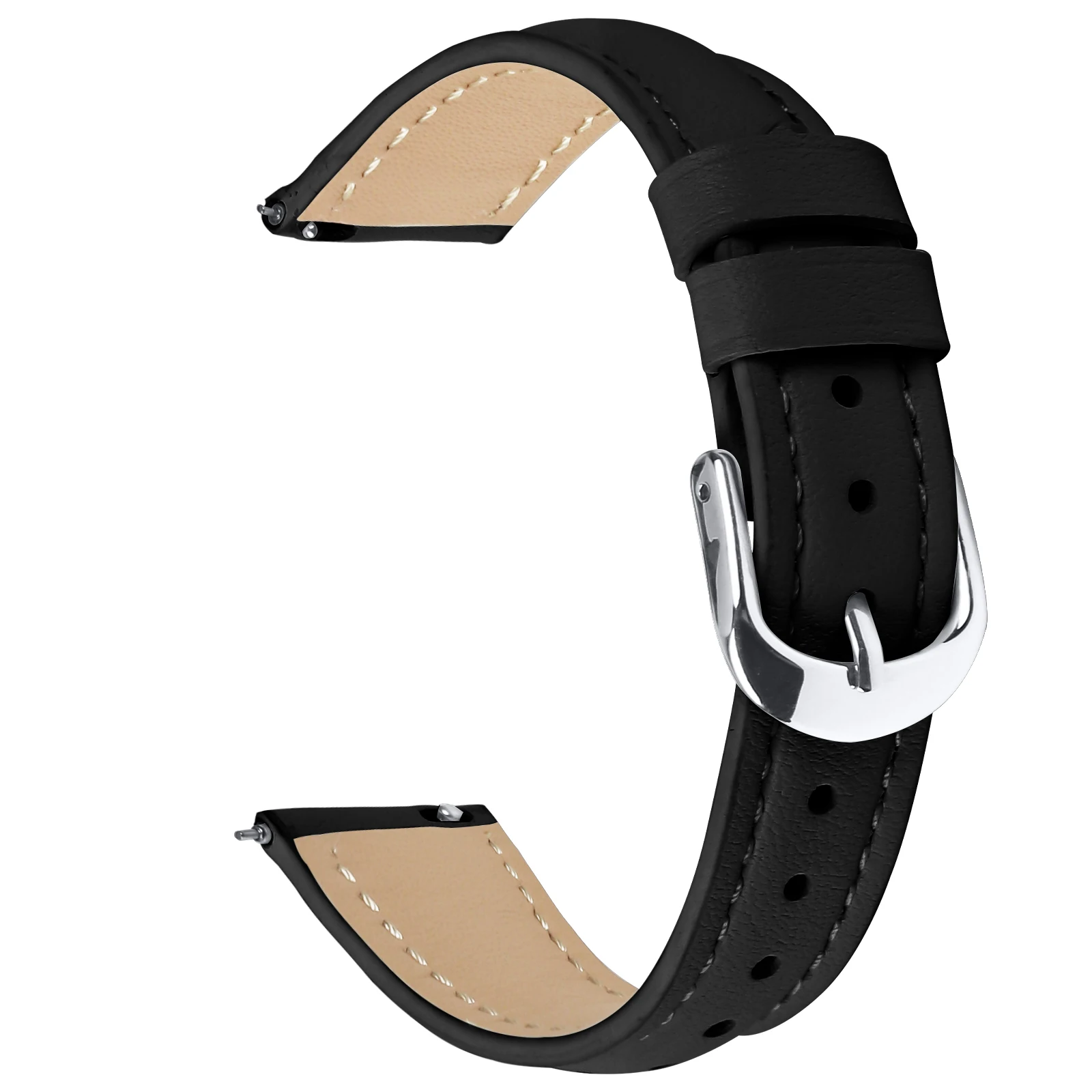 Leather Sport Band Replacement: Slim Adjustable Wristband for Business and Casual Wear
