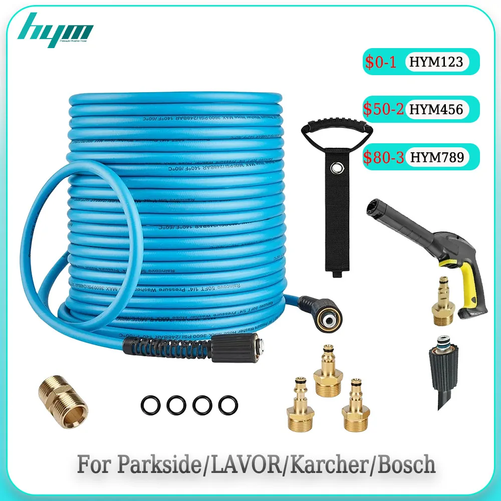 

High Pressure Washer Hose Cord Pipe Car Water Cleaning Extension Hose M22-Pin 14/15 For Karcher Parkside LAVOR Bosch Adapter