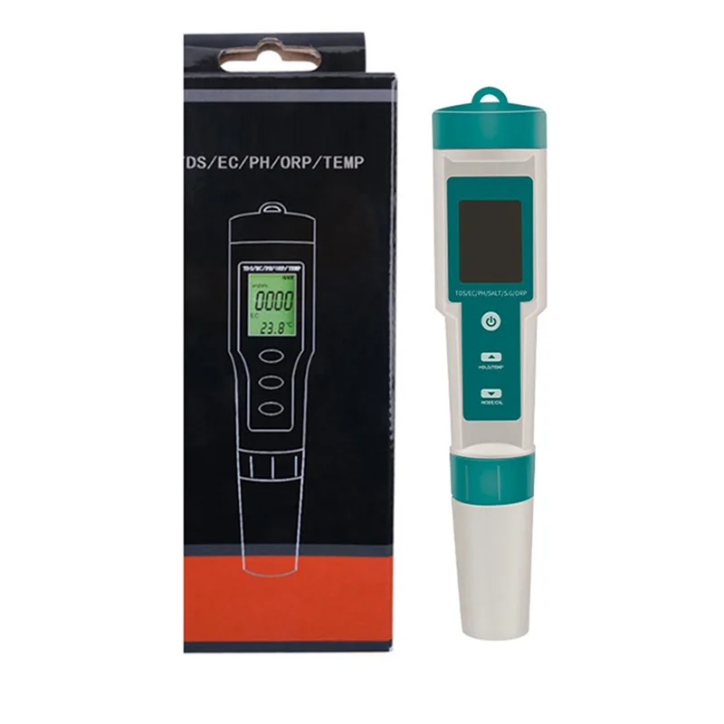 

7 in 1 PH/TDS/EC/ORP/Salinity /S.G/Temperature Meter C-600 Water Quality Tester for Drinking Water, Aquariums PH Meter