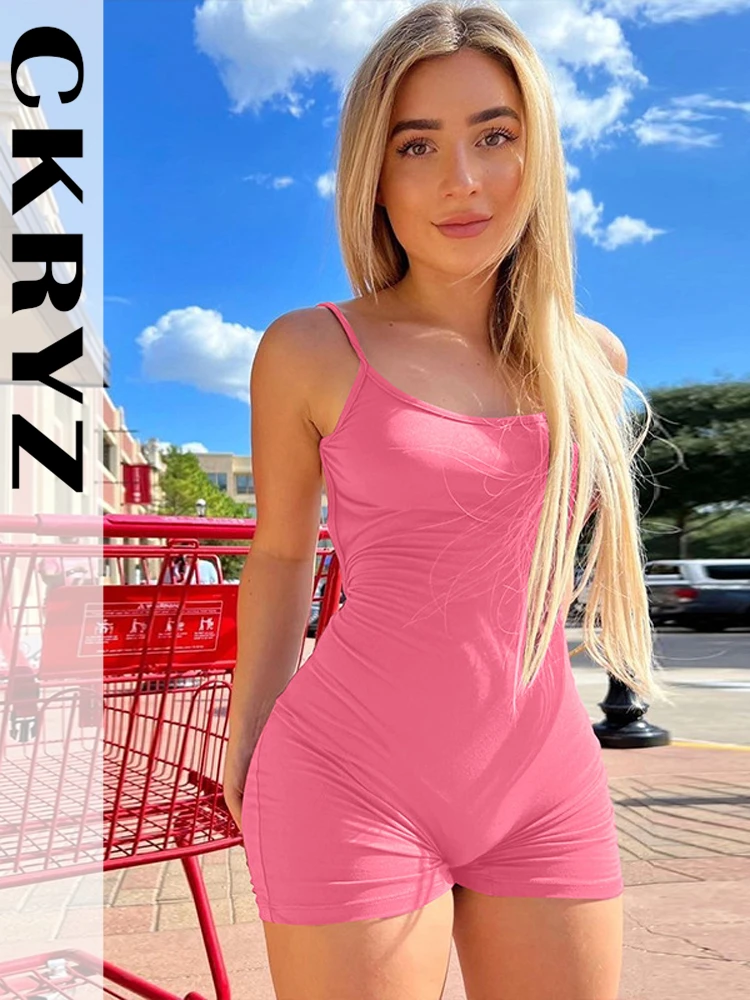 

Ladies Clubwear Y2K Sleeveless Backless Ruched Summer Outfit For Women Bodycon Playsuit Women Sporty Streetwear One Piece Romper