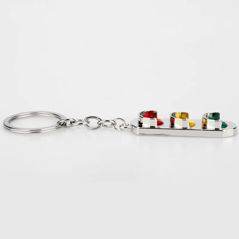 Traffic light keychain car alloy pendant traffic signal sign
