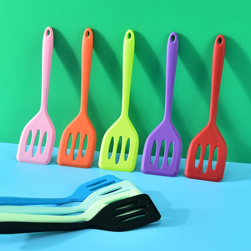 Kitchen Small Silicone Spatula Egg Fish Frying Pan Scoop Fried Shovel High Temperature Non Stick Cooking Spatula Spoon