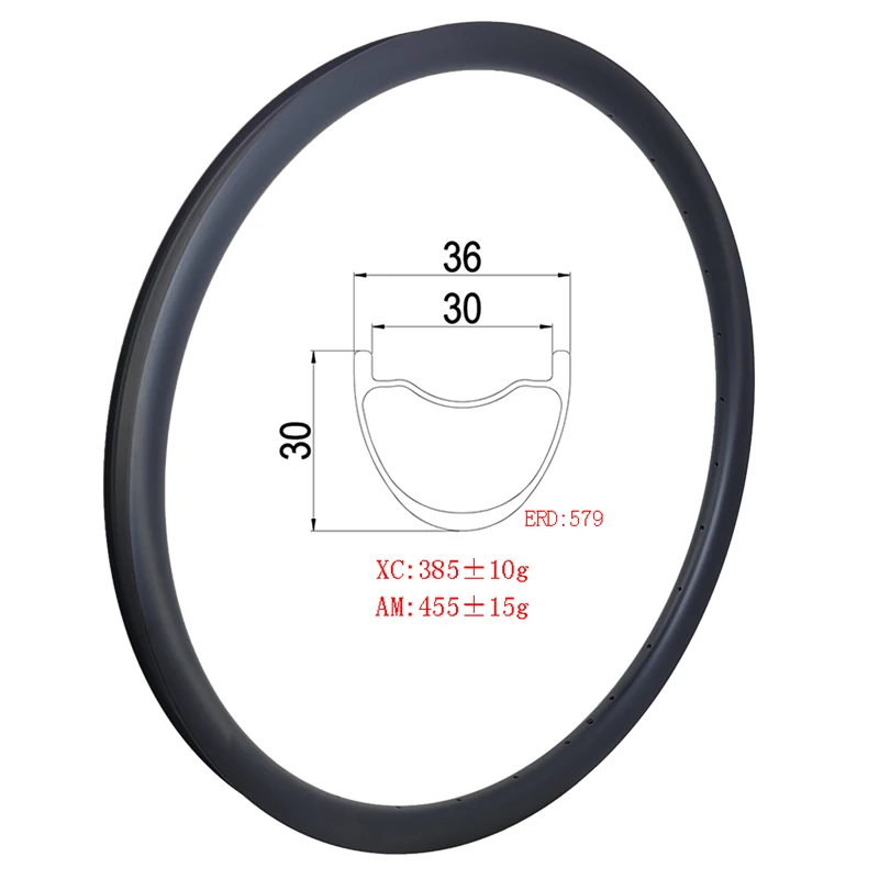 29er or 27.5er MTB XC AM ENDURO 30mm deep 36mm wide tapeless hookless carbon rim Asymmetric Symmetric 24H 28H 32H bicycle wheels carbon bike wheelset bike wheelset carbon wheelset