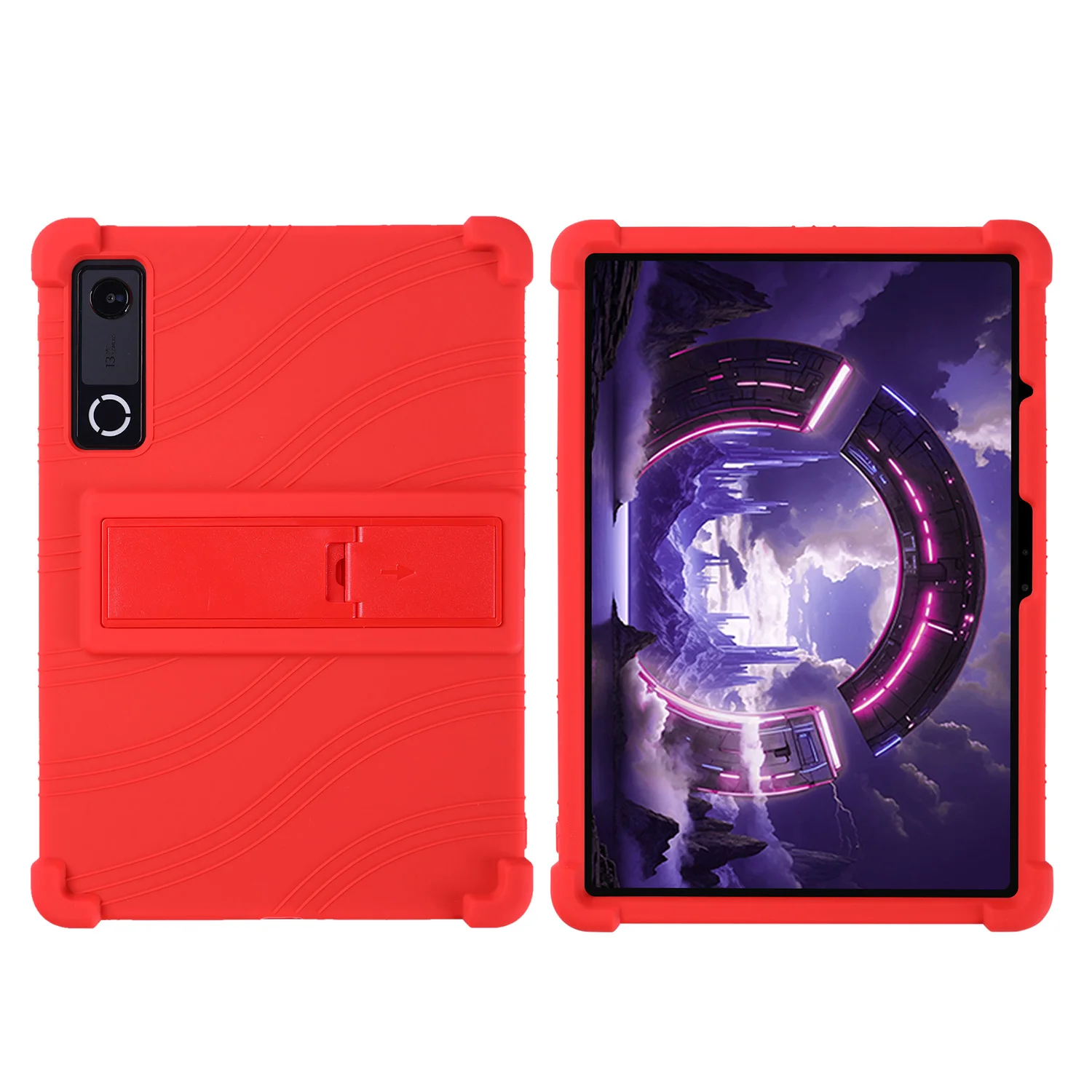 Shockproof Soft Silicone Tablet Case with Built-in Kickstand