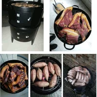 3-in-1 Smoke Oven Barbecue Oven Outdoor Firewood Stove Courtyard Barbecue Rack 2