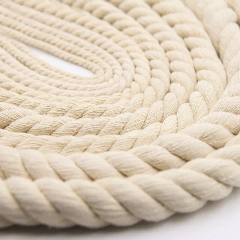 1-100M Macrame Cord 1-20mm Natural Cotton Twisted Macrame Rope String DIY Craft Knitting Making Plant Hangers Wall Hangings