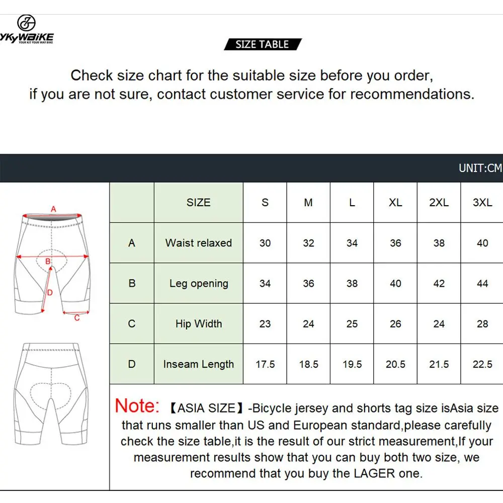 YKYW Elastic Interface Padded Bike Shorts Men Cycling Bicycle Shorts Comfortable Road Biking Pants 2 Pocket Tights Fit