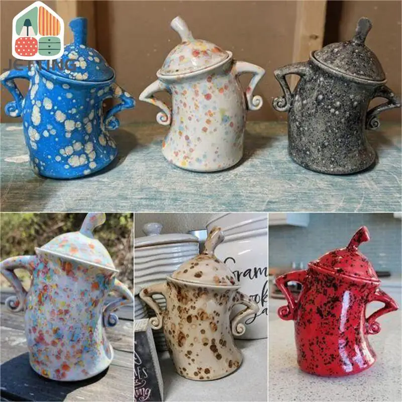 Canister Cute Sassy Storage Canister Fun Ceramic Desktop Ornaments Food Storage Jar Airtight Lid food storage canister