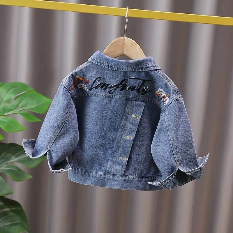 

0-6Y Girls Denim Jacket Spring and Autumn New Children's Clothing Girls Baby Casual Tops Kids Girl Coat