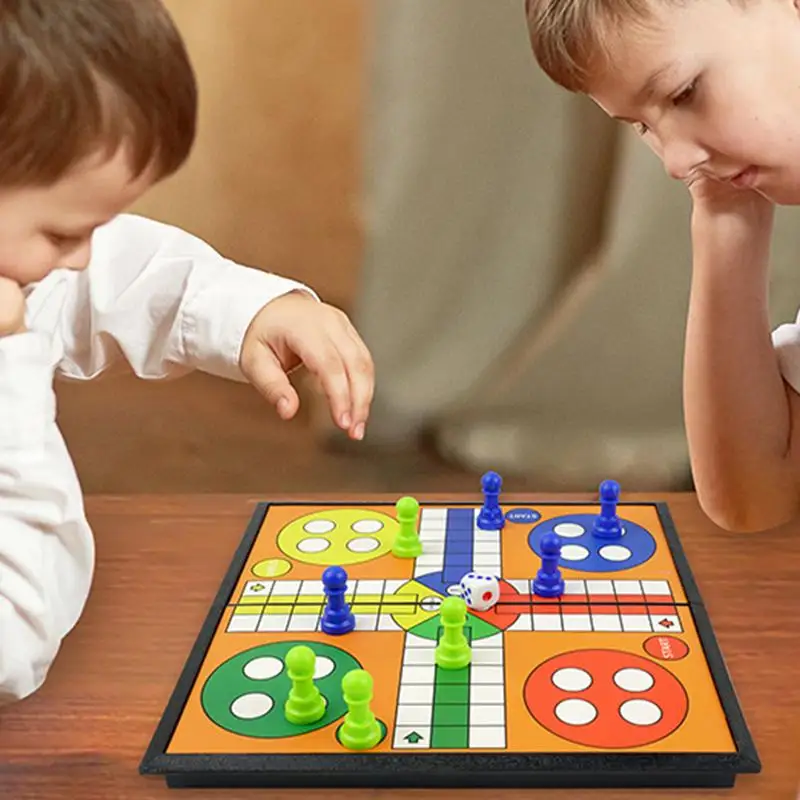 Chess Board Set Foldable Portable Non Magnetic Educational Game Toys For Boys Girls Women Men
