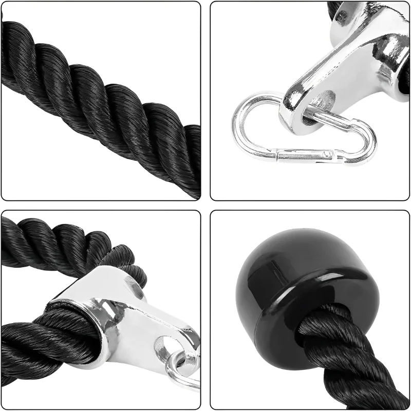 Gym Accessories Gantry Frame Equipment Biceps Training Double Head Pull Rope Triceps Lower Press Handle Tricep Laterals Muscle