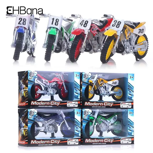 Simulated Alloy Motocross Motorcycle Model 1:18 Toy Adventure Imulation Alloy Motorcycle Model Home Decoration Kids Toy Gift 2