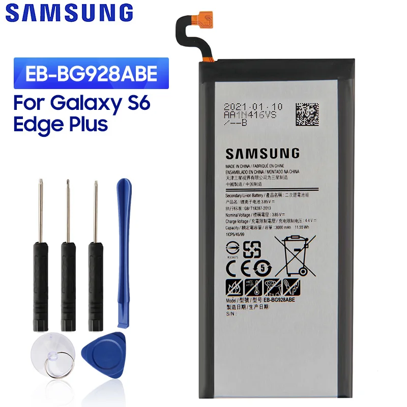 サムスンギャラクシーs6エッジプラスg9280g928f g928v s6edge EB BG928ABE EB BG928ABAのオリジナル交換用バッテリー300 mah battery