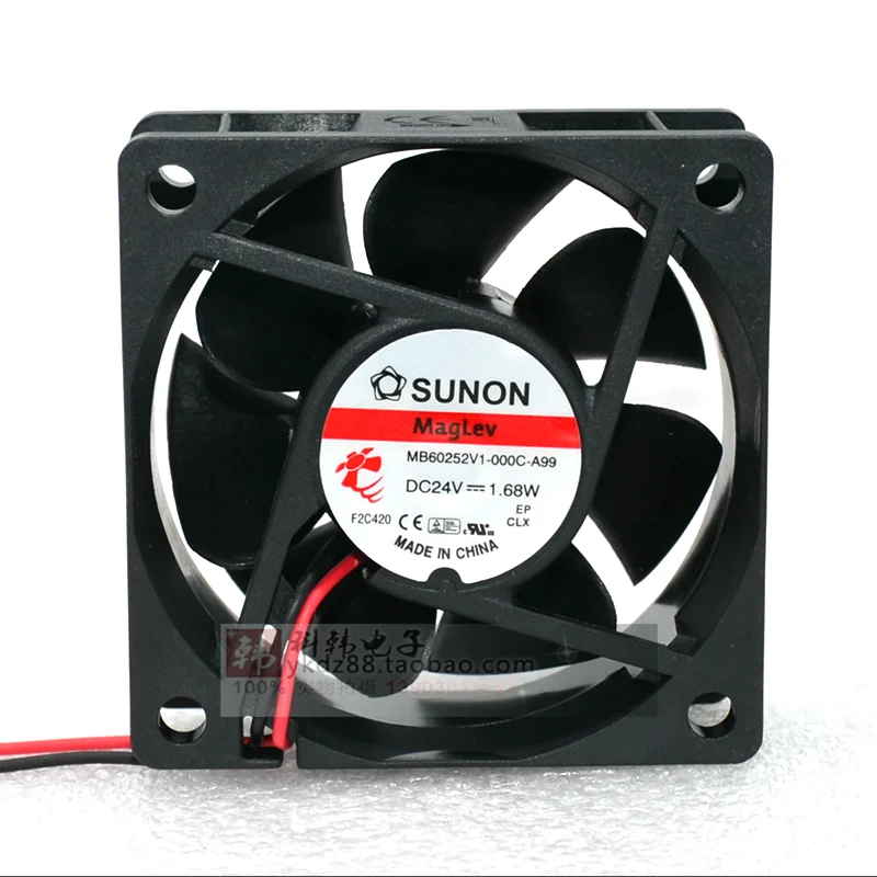 

New original 6CM EE60252B1-000C-A99 24V 1.68w 6025 2-wire inverter cooling fan