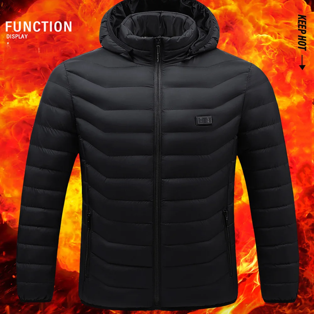 Intelligent 9-17 Areas Heating Warm Jacket Outdoor Activity Electric Heating Jacket Men's Women's Warm Winter
