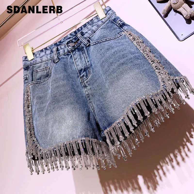 High Waist Denim Shorts Women 