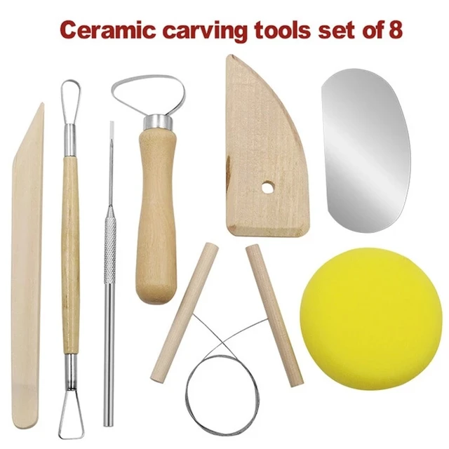 Evwoge 8 Pcs Ceramic Clay Tools Set, Clay Wax Pottery Tool Kit Ceramics Wax  Carving Sculpting Modeling Tools Ceramic & Pottery Tools Pottery Molding  Tools