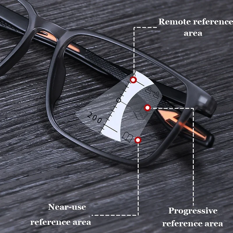 HD čočka multifocal čtení brýle muži ženy multifunkční blízký a daleko brýle  nový trend proti modré sportovní brýle presbyopie