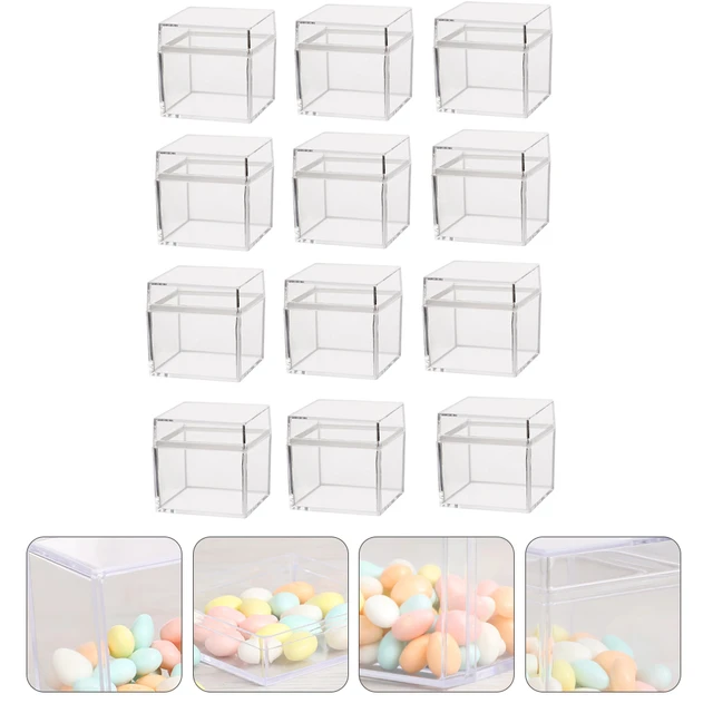 Box Candy Acrylic Clear Container Square Containers Boxes Wedding