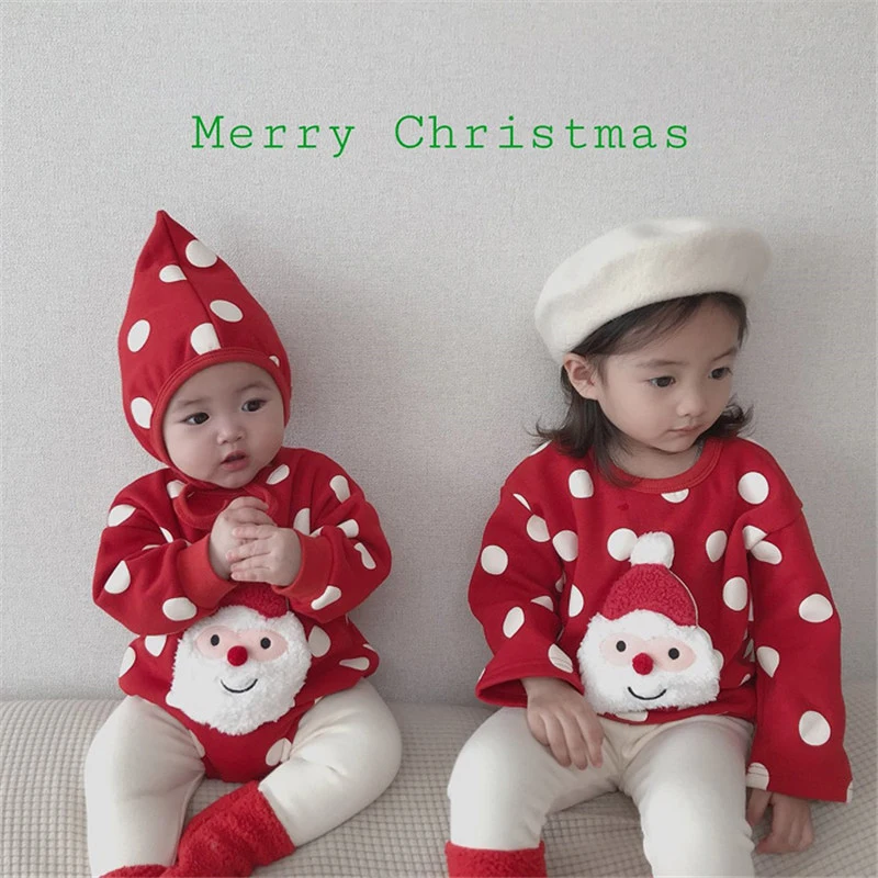 

Christmas Infant Kids Baby Boys Girls Long Sleeve Love Snowman Jumpsuit Spring Toddler Baby Thicken Children Clothes Rompers