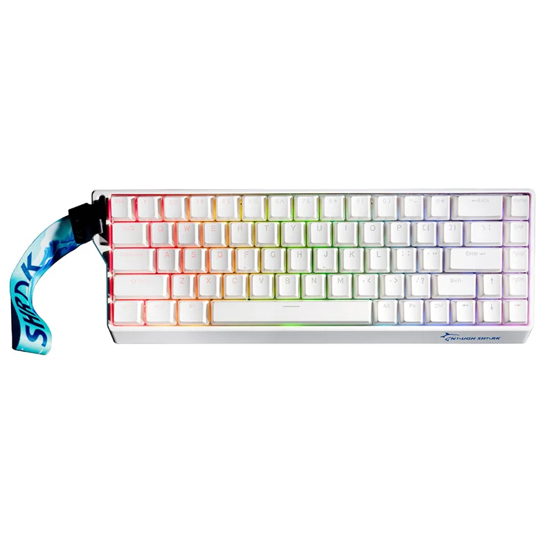 NaughShark NS68 유선 기계식 키보드 홀 이펙트 마그네틱 8K 폴링 레이트 0.01mm RT 정확도 RGB 백라이트 핫스왑 타입-C
