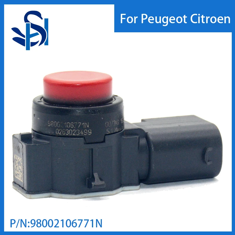 

98002106771N PDC Датчик парковки радар красный цвет для Citroen Peugeot