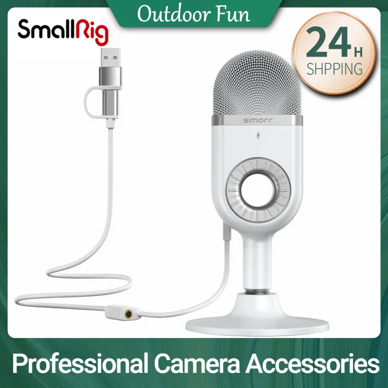 Конденсаторный USB-микрофон Smallrig Wave U1 для записи голоса потокового трансляции Youtube
