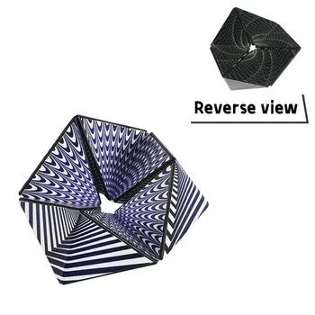 New Variety Geometric Changeable  Magic Cube Anti Stress 3D Decompression Hand Flip Puzzle Cube Kids Reliever Fidget Toy 1